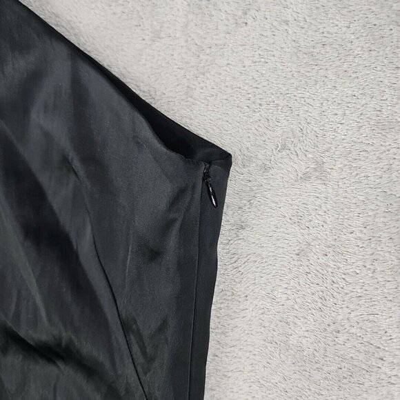 Vintage Theory One Shoulder Mini Dress Womens Size 0 Black Satin Made In USA - Picture 5 of 7